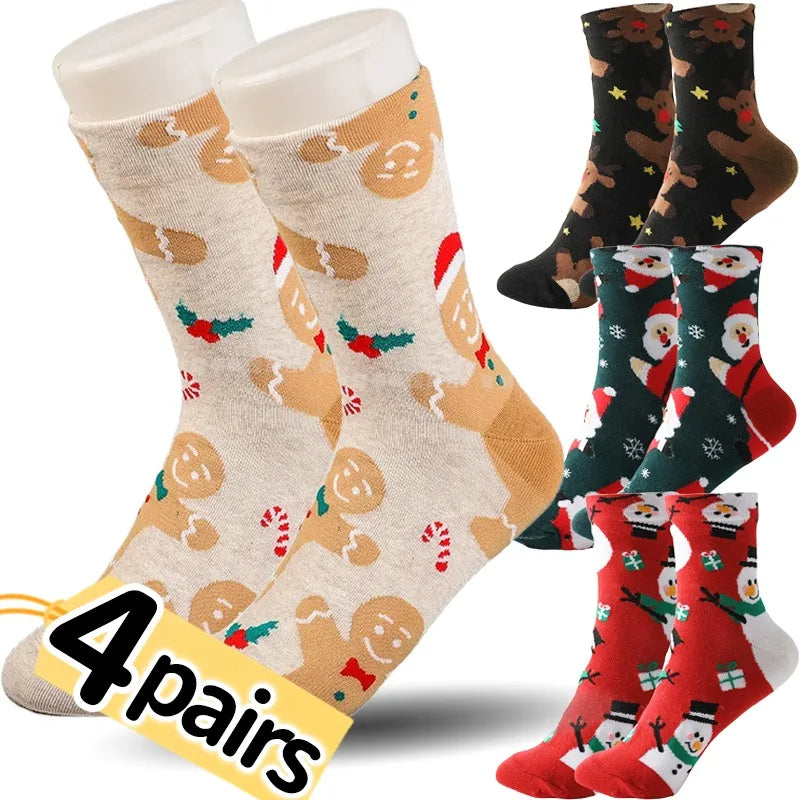 Christmas  Mid-Tube Socks (Unisex)