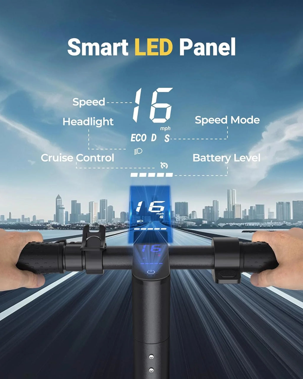 LADPED LP60 Electric Scooter – 19MPH / 16-Mile Range