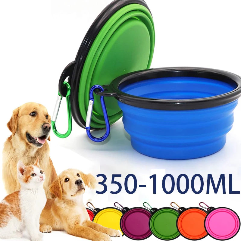 Portable Folding Pet Bowl – 2-in-1