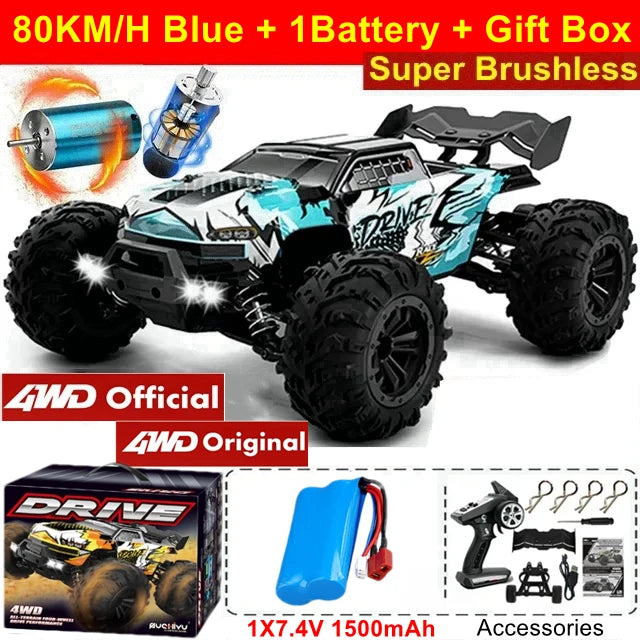 4WD Super Brushless High-Speed RC Truck (1:16)