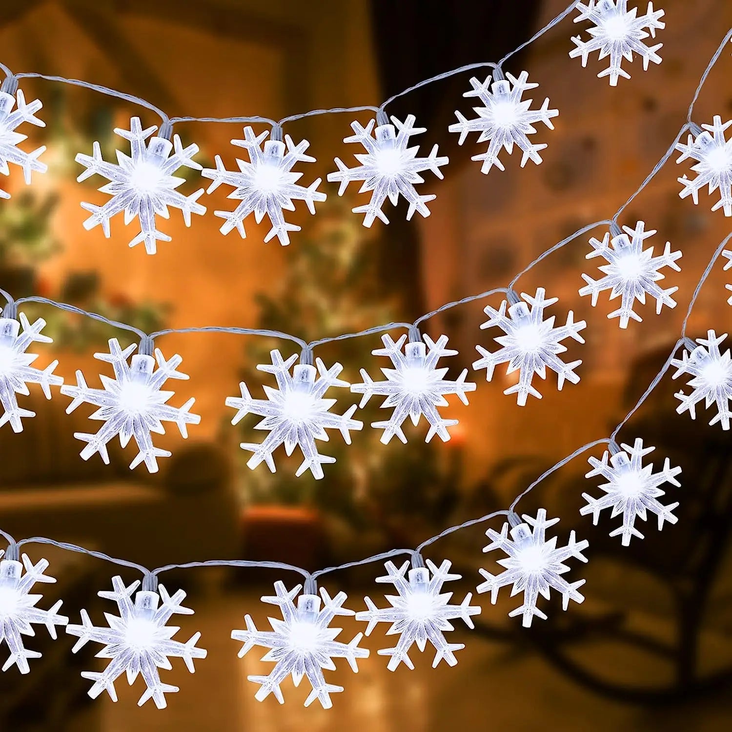 Snowflake LED Fairy String Lights