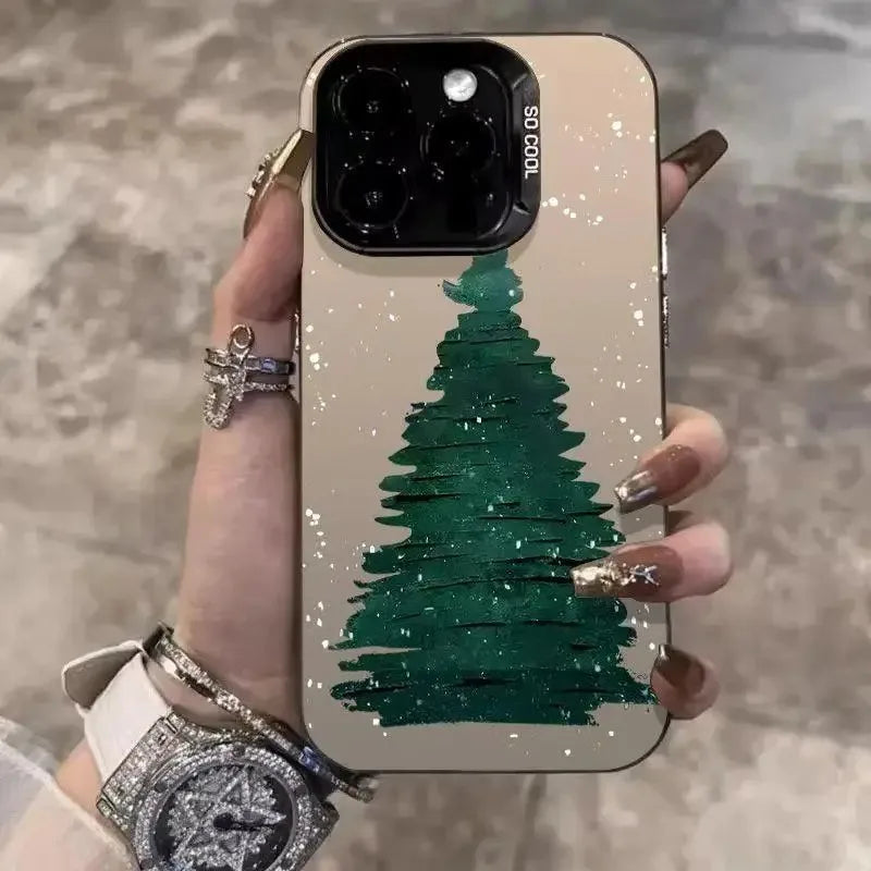 Christmas Tree Aesthetic Laser Back iPhone Case