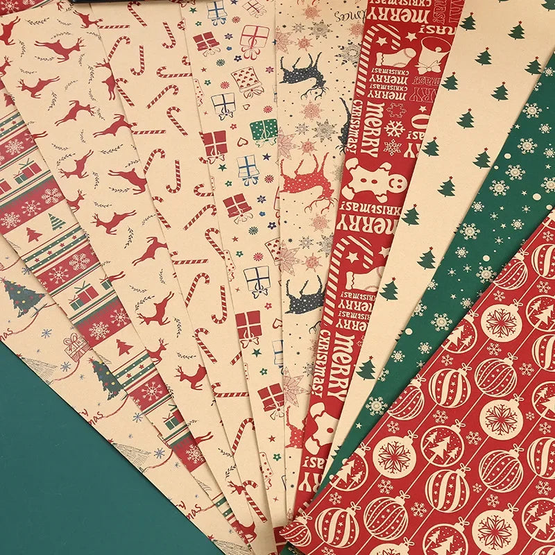 Thick Christmas Kraft Wrapping Paper – Holiday Tree & Elk Gift Wrap