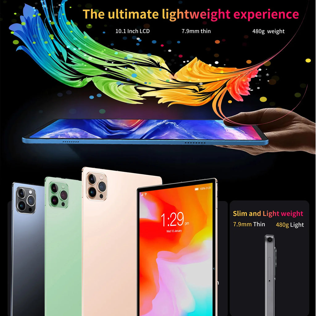 10.1" Octa-Core Android 13 Tablet with Dual SIM & 3G Calling