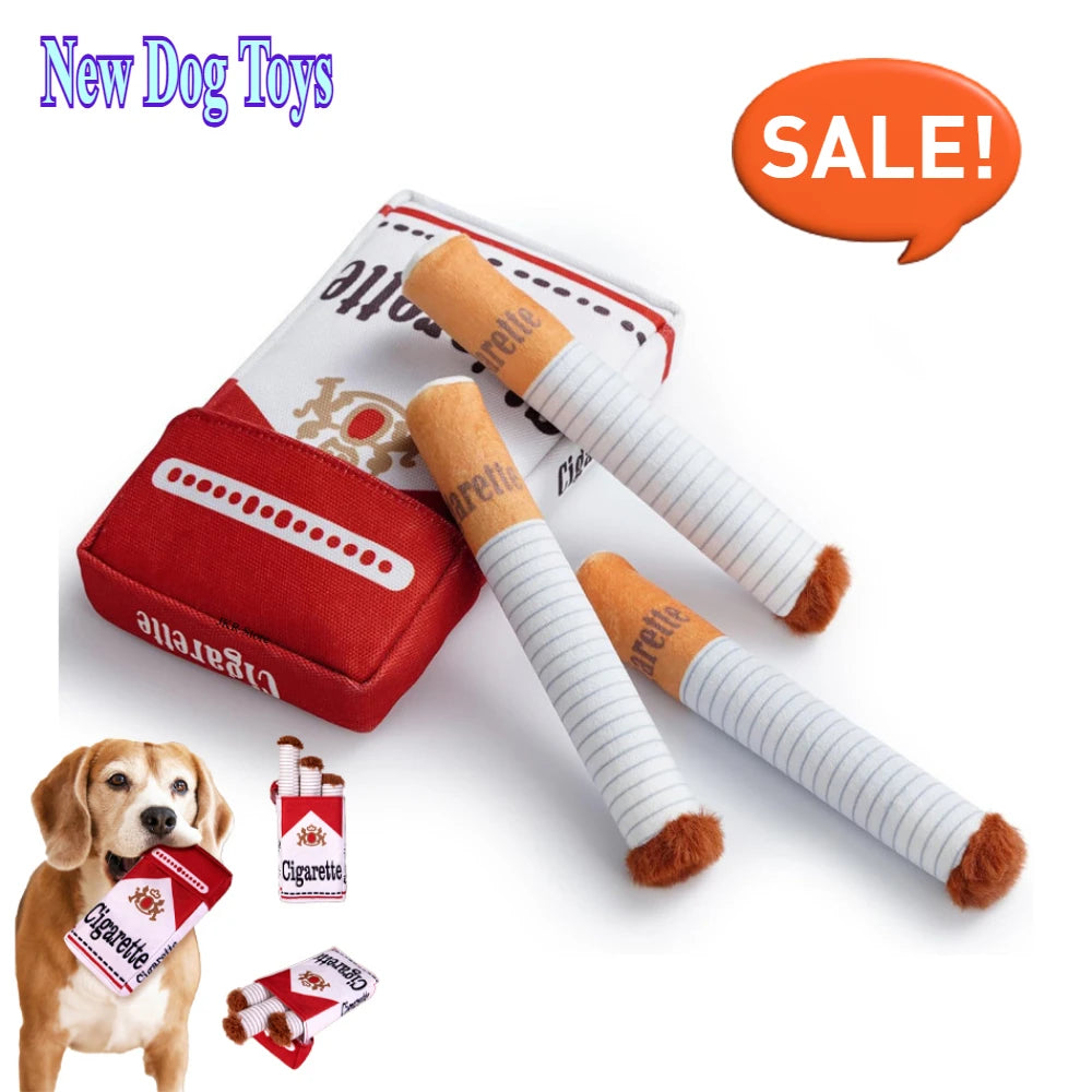 Cigarette Plush Dog Toy