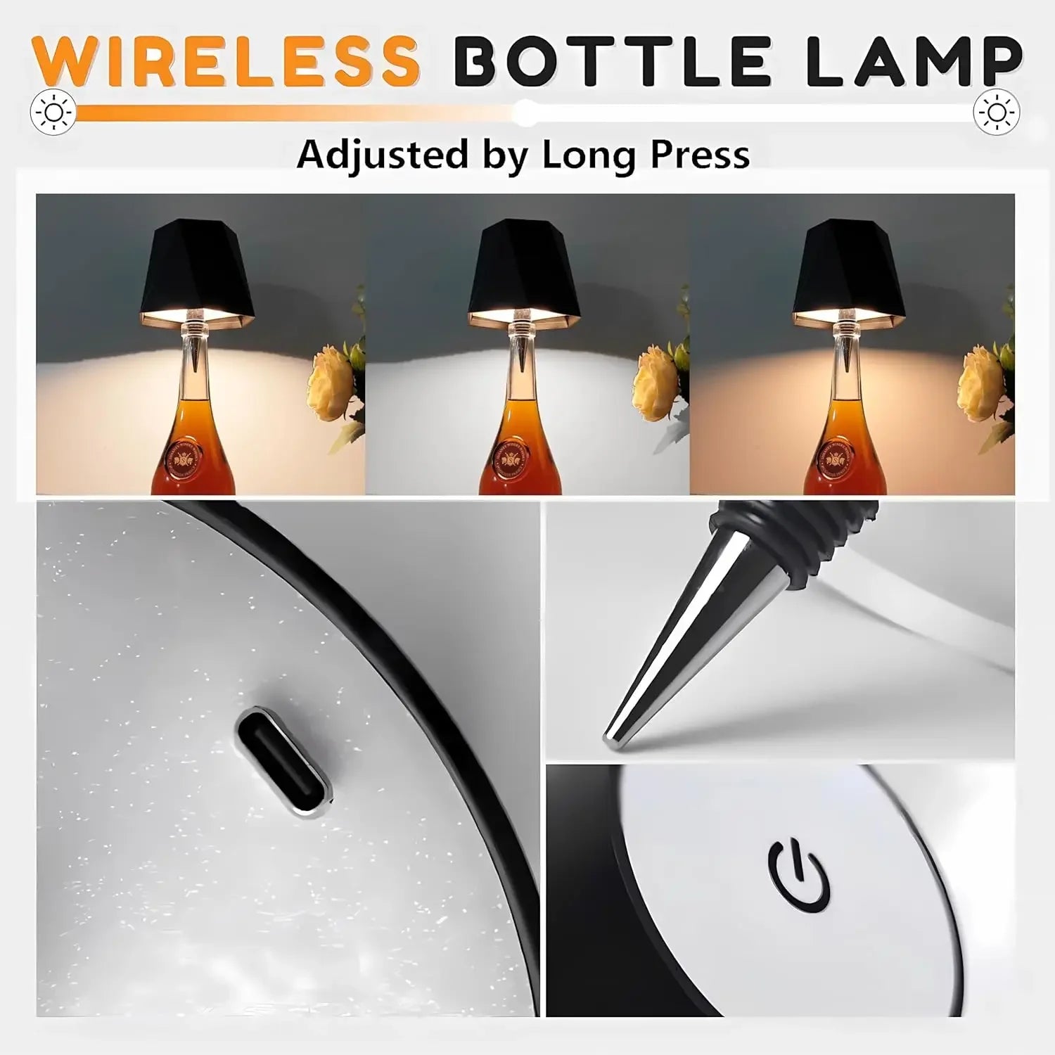 Wireless Bottle LED Table Lamp