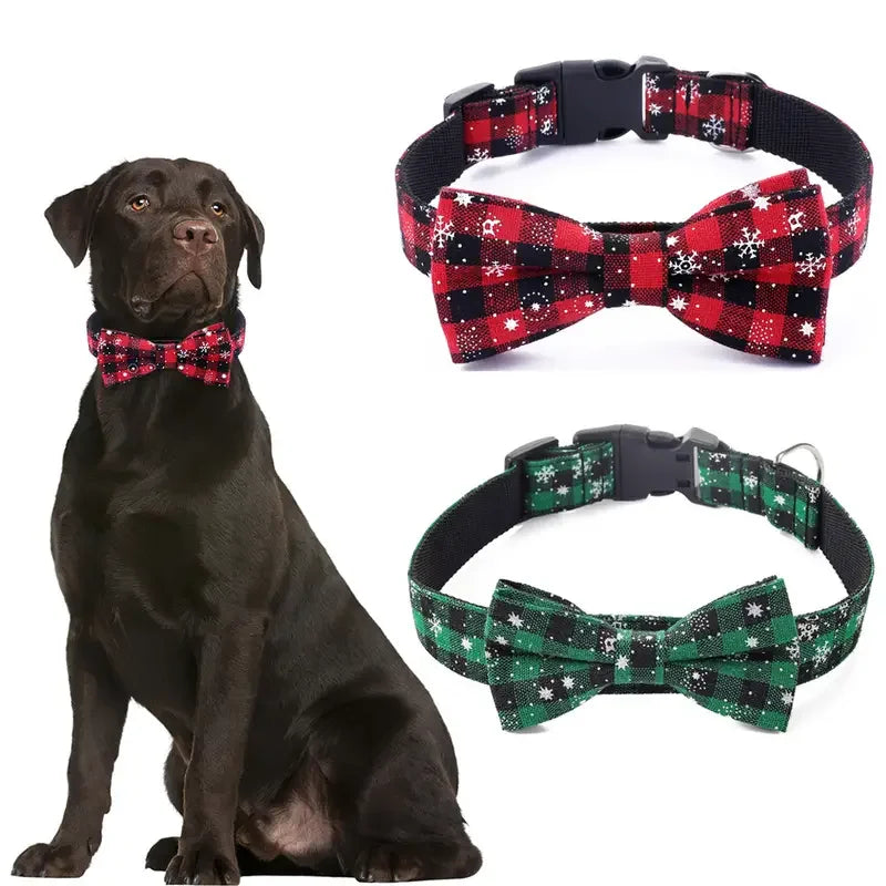 Christmas Plaid Dog Collar