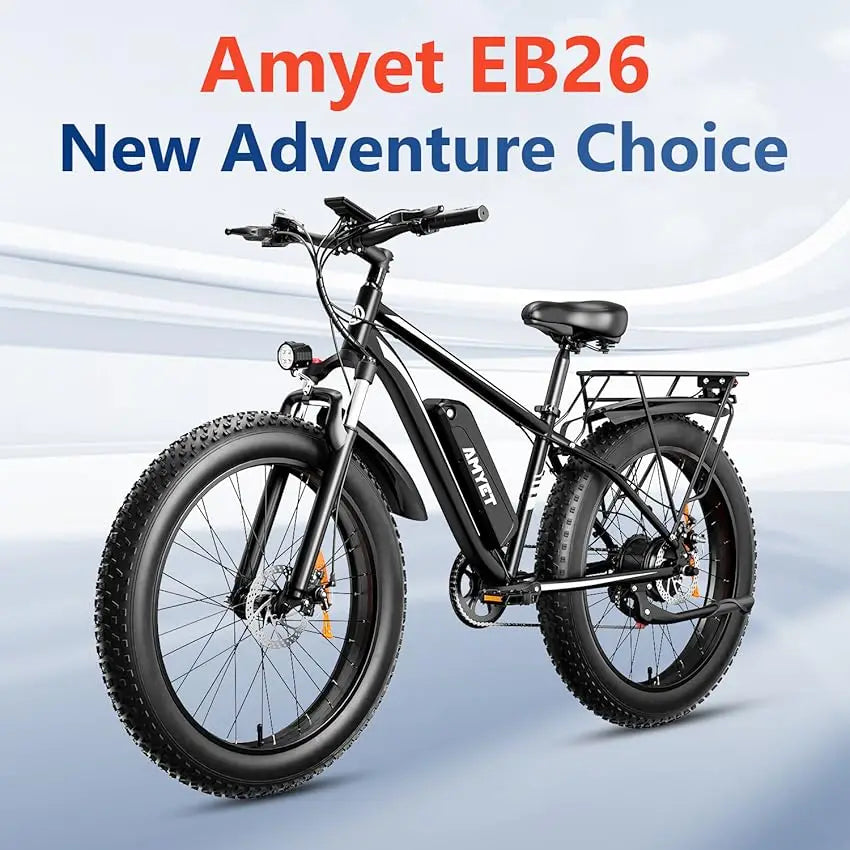 AMYET EB26 1000W Electric Bike – 48V 15Ah, 26" Fat Tire, 28–31MPH