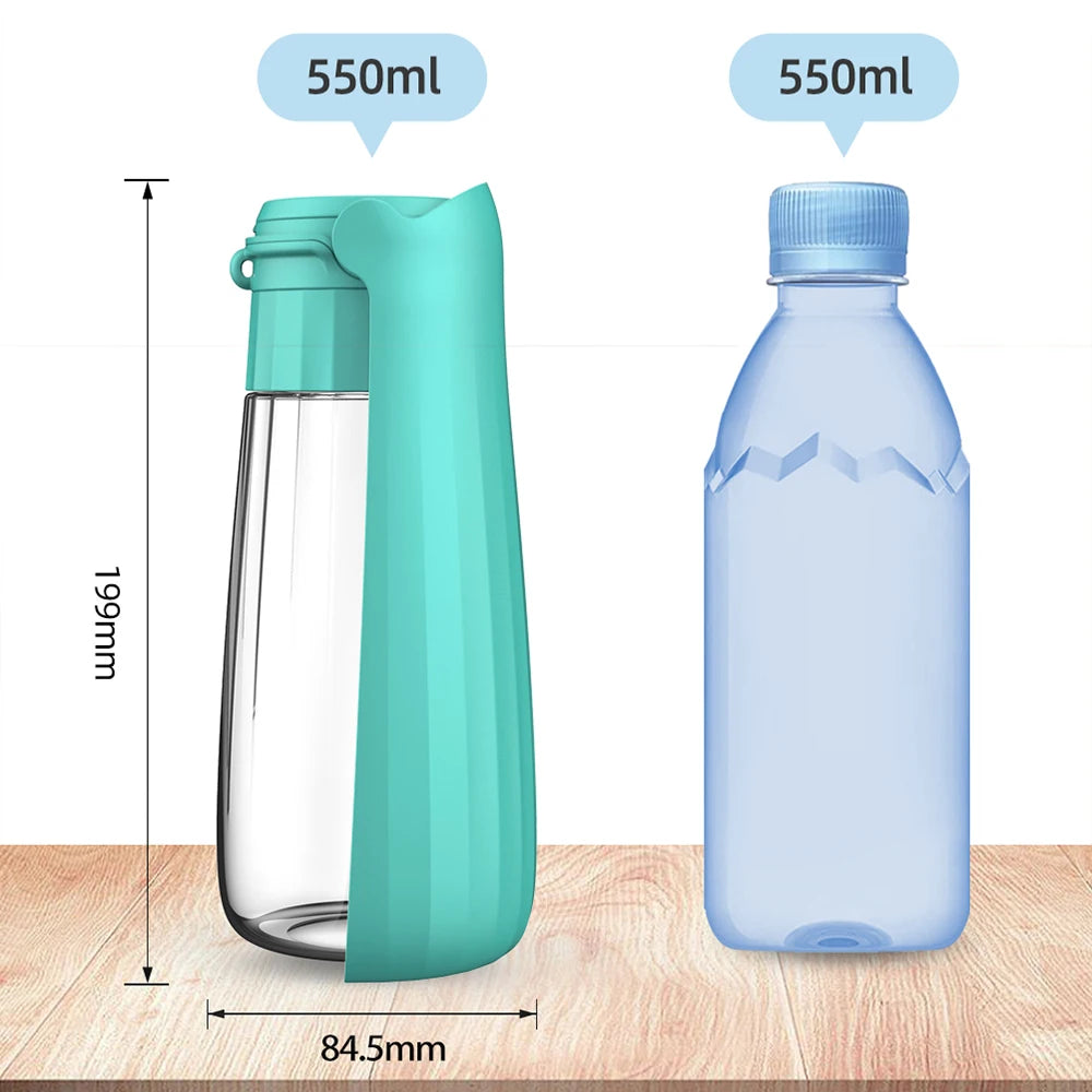 Portable Foldable Dog Water Bottle – 550ML