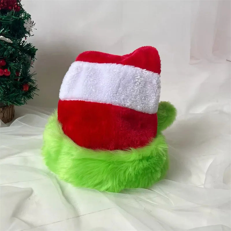 Spliced Plush Christmas Santa Hat (Unisex)
