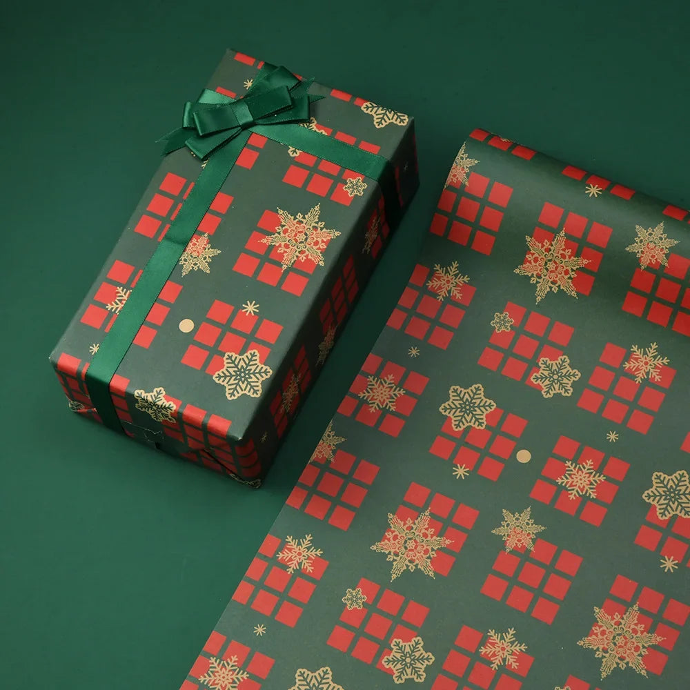 Thick Christmas Kraft Wrapping Paper – Holiday Tree & Elk Gift Wrap