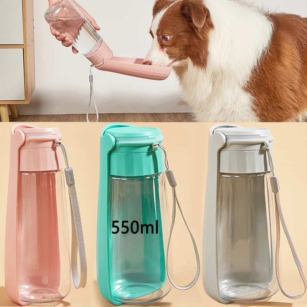 Portable Foldable Dog Water Bottle – 550ML