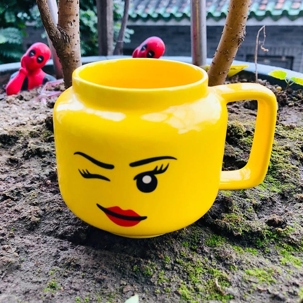 Lego Smiling Face Cartoon Mug – 250ml