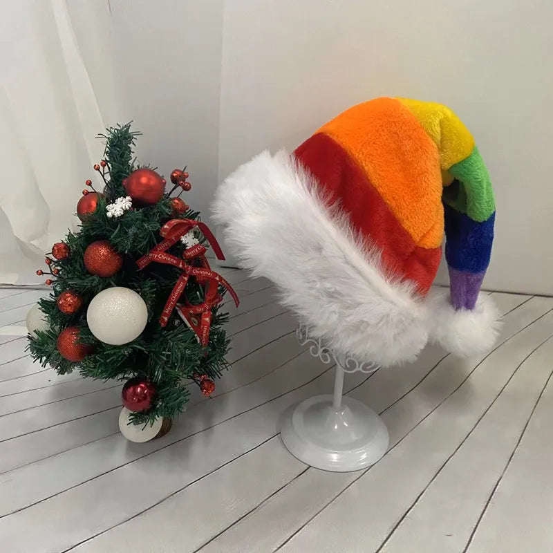 Spliced Plush Christmas Santa Hat (Unisex)