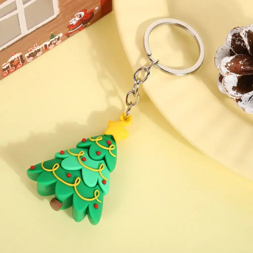 Santa Claus & Elk Christmas Keychain