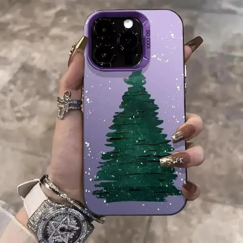 Christmas Tree Aesthetic Laser Back iPhone Case