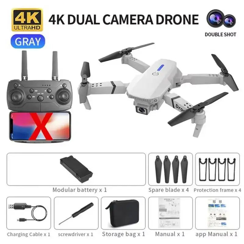 E88 Pro Foldable FPV Drone – 4K/1080P HD Camera