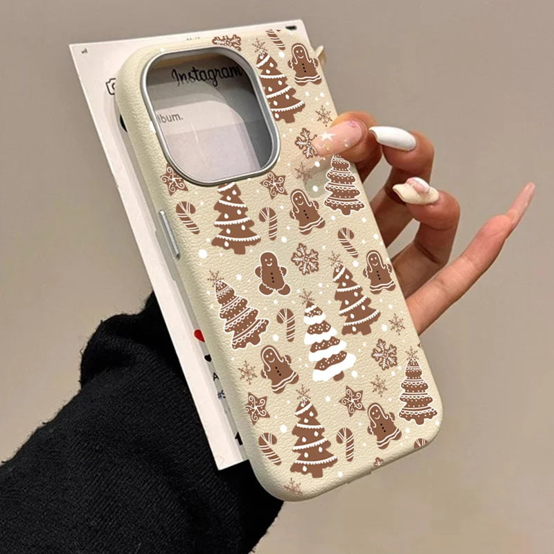 Christmas Tree Matte Leather Phone Case