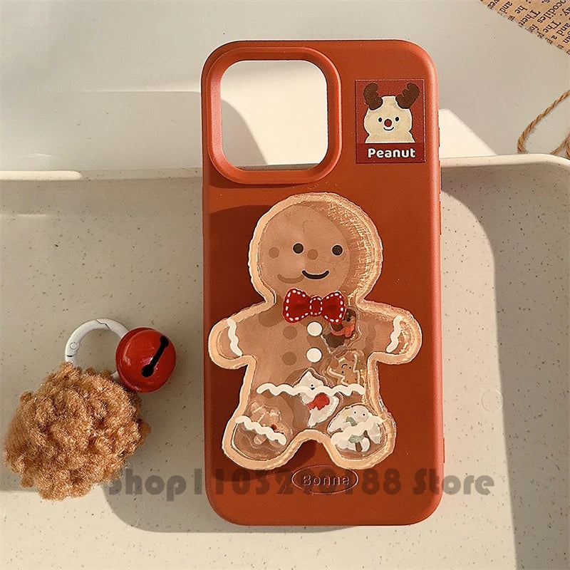 Christmas Biscuit Man 3D Phone Grip & Stand