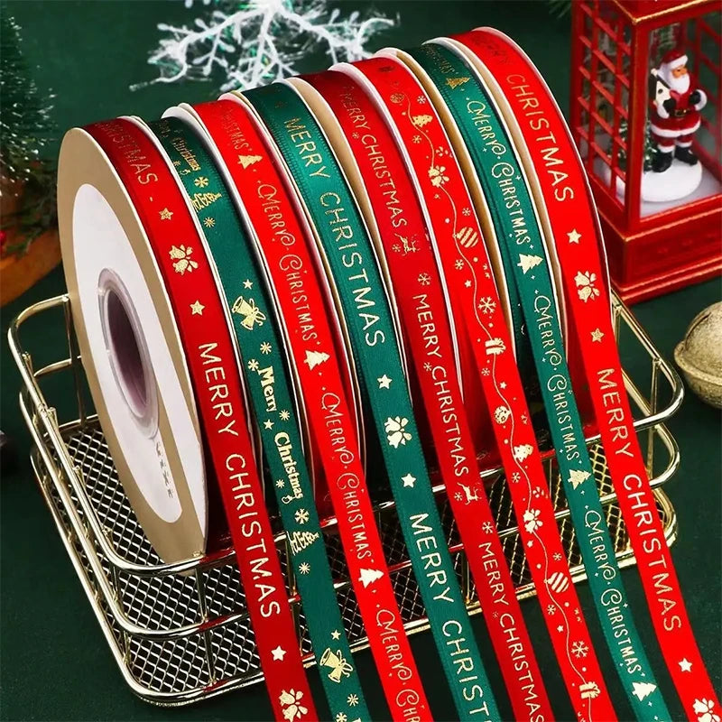 Printed Christmas Ribbon – 5 Yards Polyester Craft Ribbon