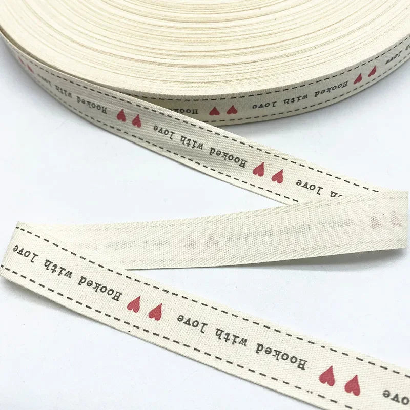 Christmas Printed Polyester Cotton Ribbon –  Single-Face Ribbon for Gift Wrapping, Holiday Crafts & Party Decorations