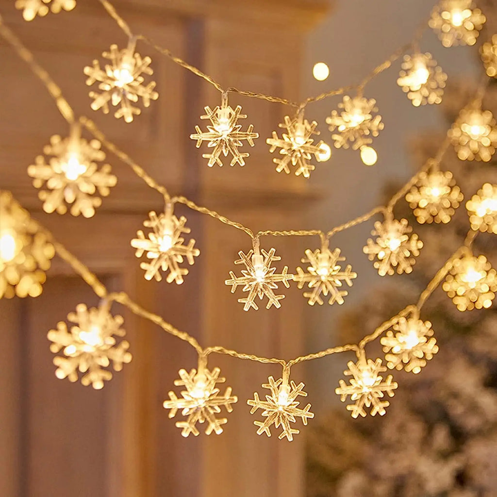 Snowflake LED Fairy String Lights