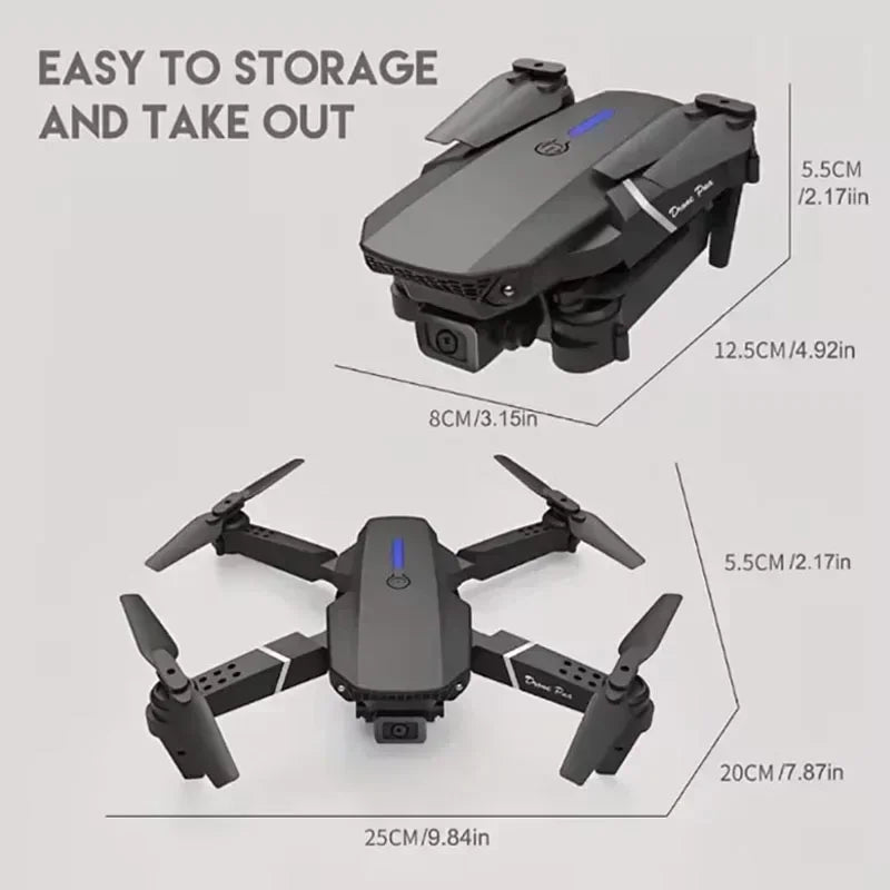 E88 Pro Foldable FPV Drone – 4K/1080P HD Camera