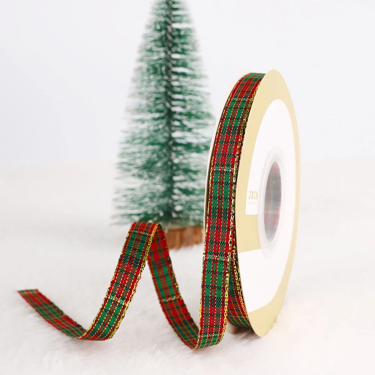 Christmas Embroidered Polyester Ribbon – 1" Holiday Craft & Gift Wrap Ribbon