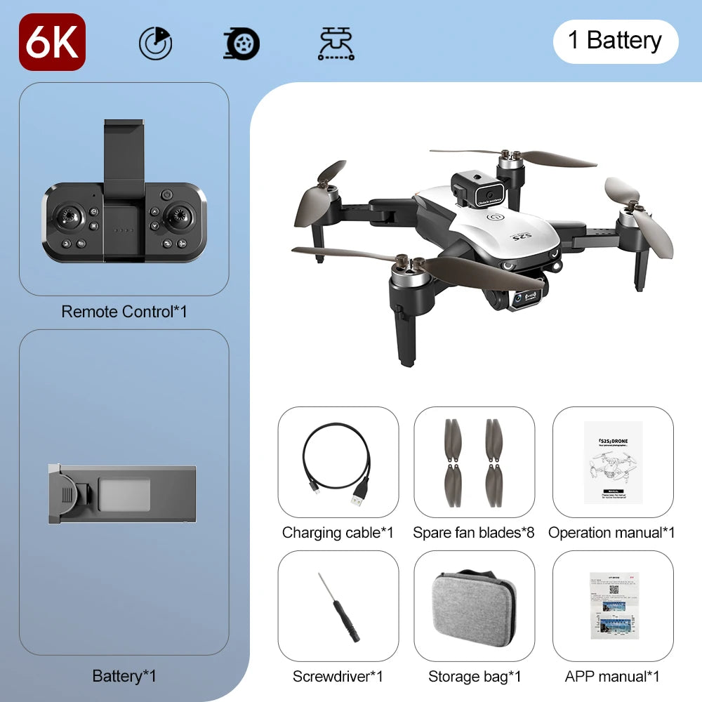S2S 8K Pro Dual-Camera Brushless Drone – Foldable FPV Quadcopter