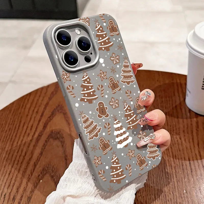 Christmas Tree Matte Leather Phone Case