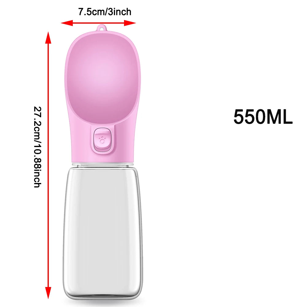 Portable Foldable Dog Water Bottle – 550ML