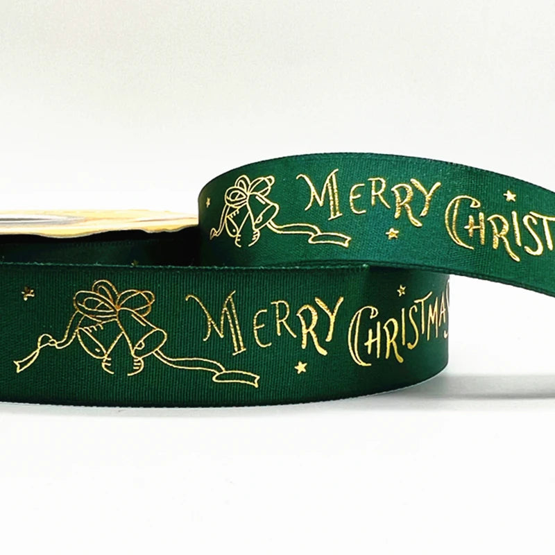 5 Yards Printed Christmas Satin Ribbon – 1" Holiday Craft & Gift Wrap Ribbon