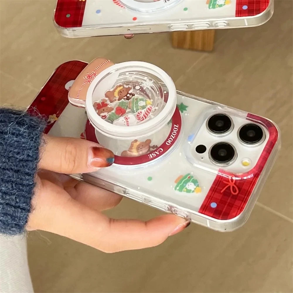 Christmas Quicksand MagSafe Griptok Phone Holder