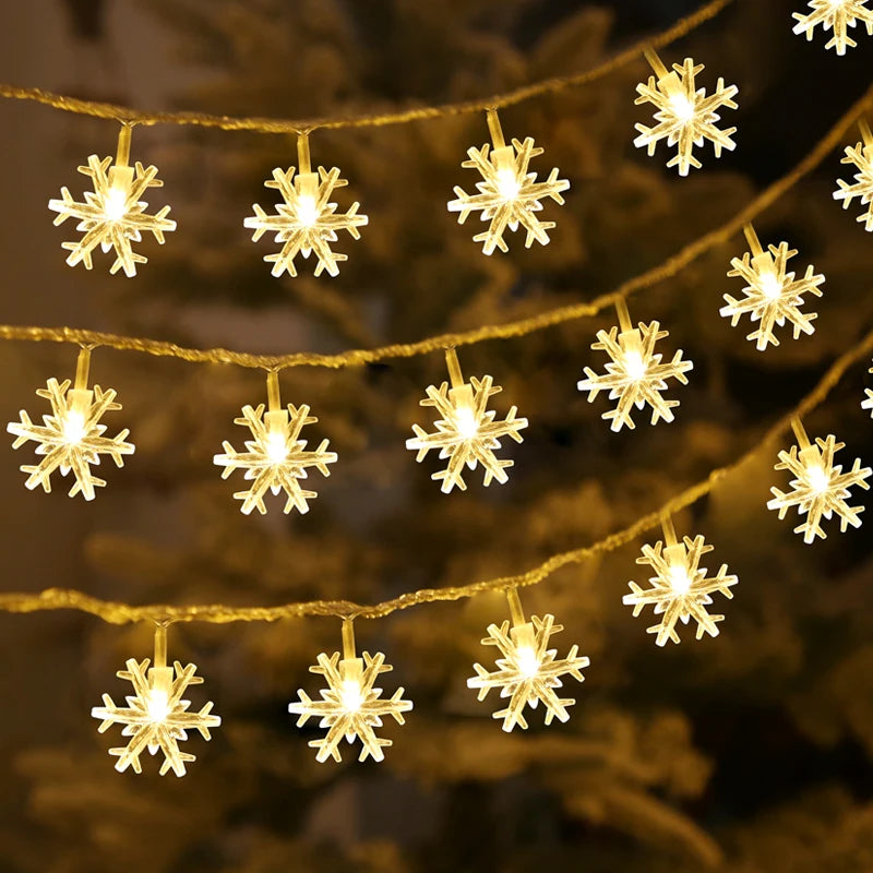 Snowflake LED Fairy String Lights