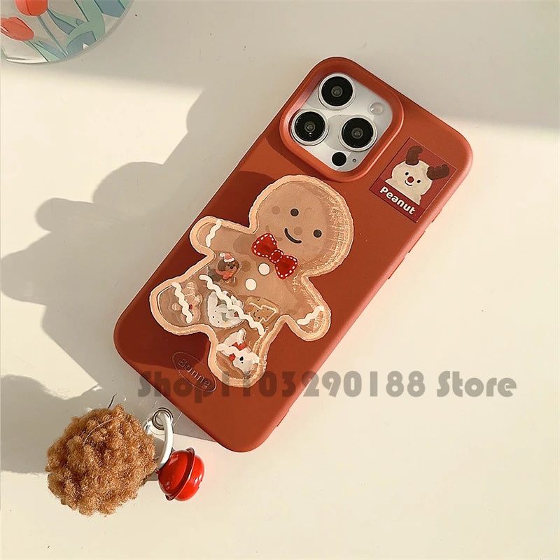 Christmas Biscuit Man 3D Phone Grip & Stand