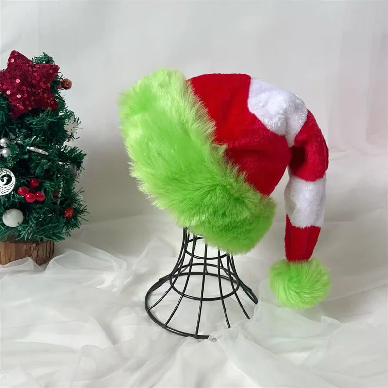 Spliced Plush Christmas Santa Hat (Unisex)