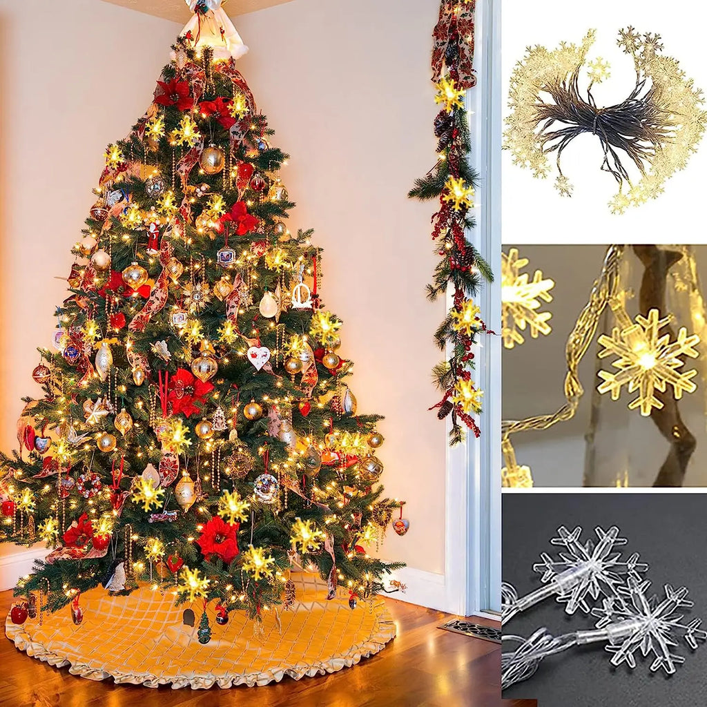 Snowflake LED Fairy String Lights