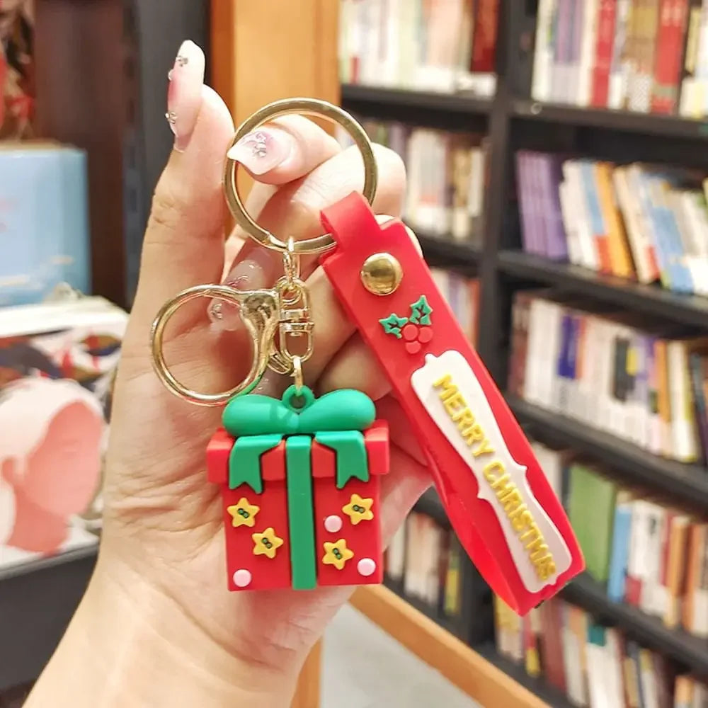 Santa Claus & Elk Christmas Keychain