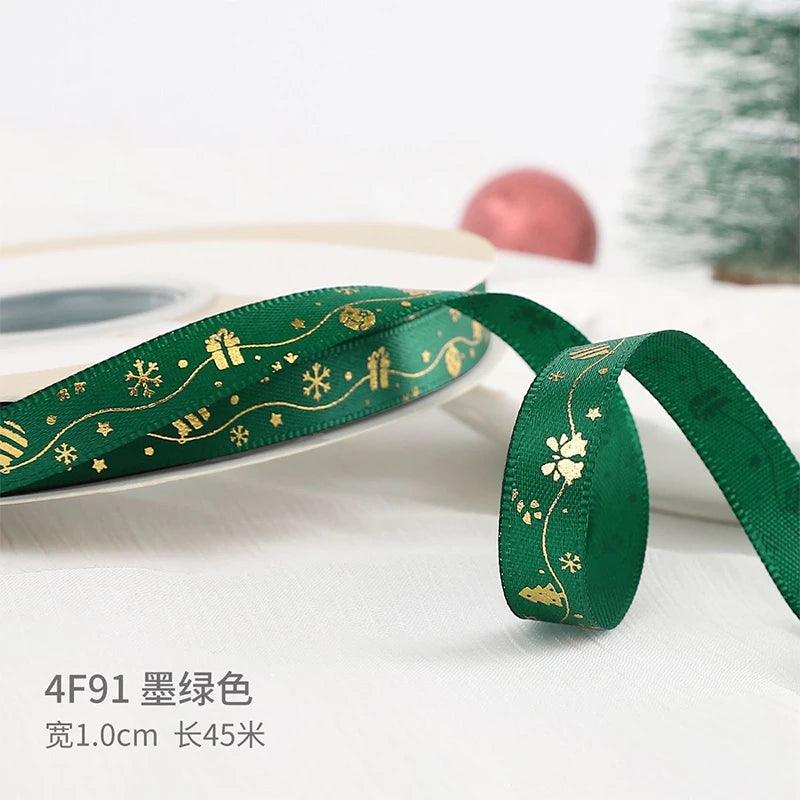 Printed Christmas Ribbon – 5 Yards Polyester Craft Ribbon