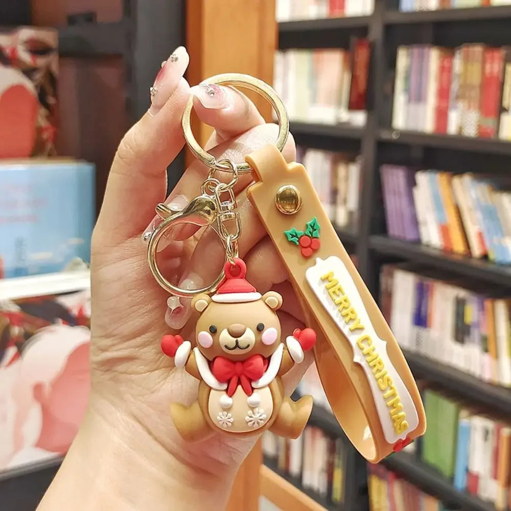 Santa Claus & Elk Christmas Keychain