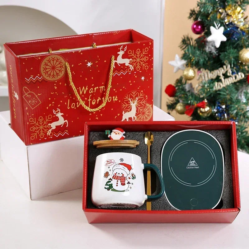 Santa Claus Thermostat Mug Set – 55°C Warm Cup