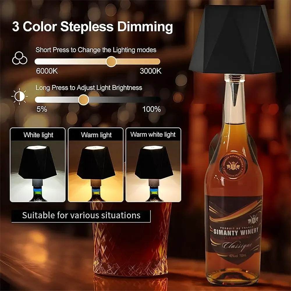 Wireless Bottle LED Table Lamp