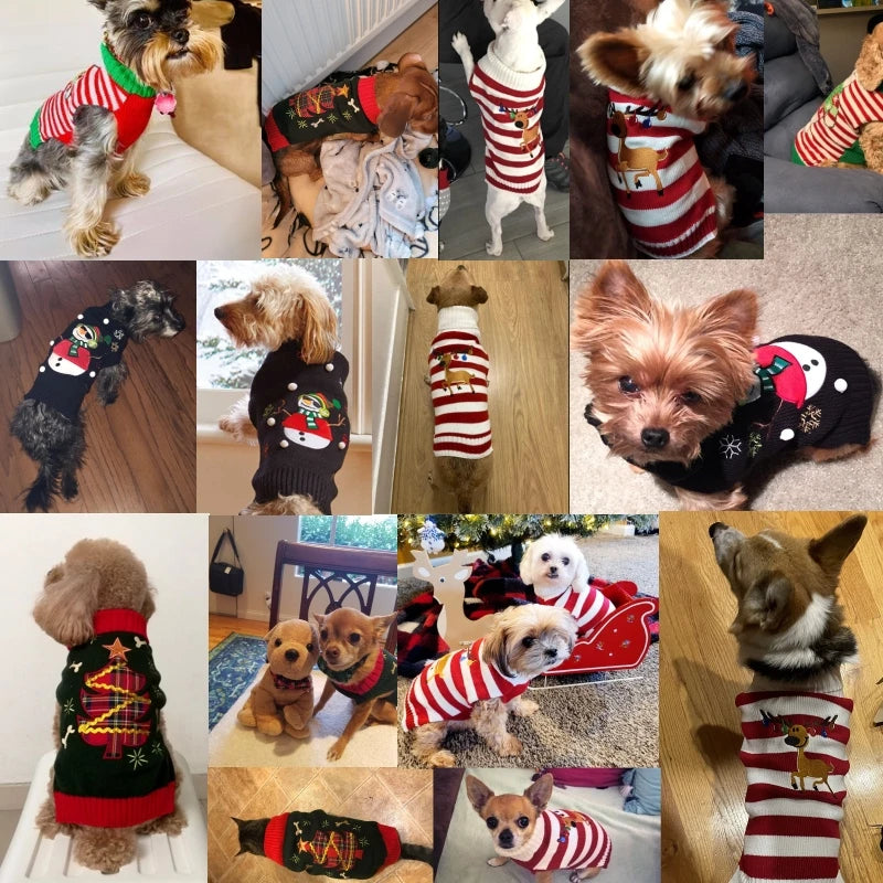 Christmas Knitted Dog Sweater