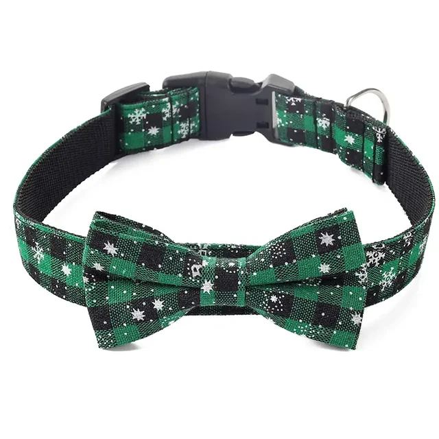Christmas Plaid Dog Collar