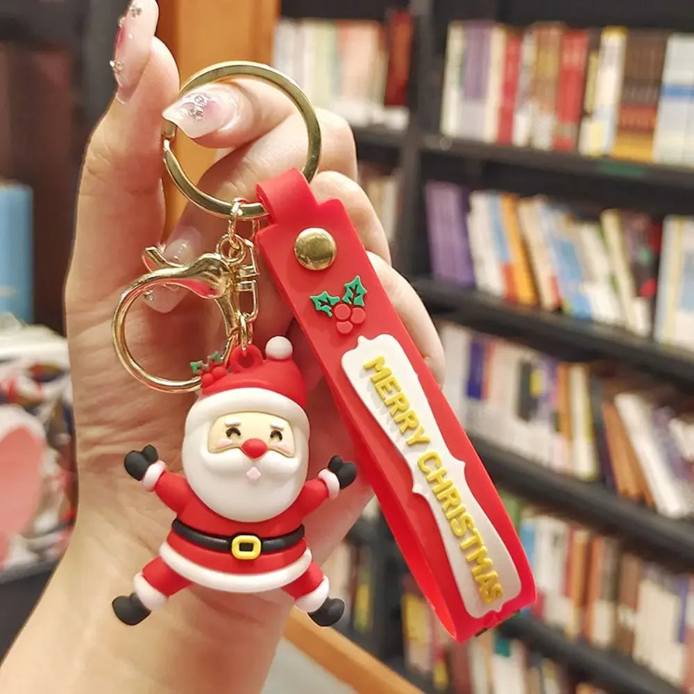 Santa Claus & Elk Christmas Keychain