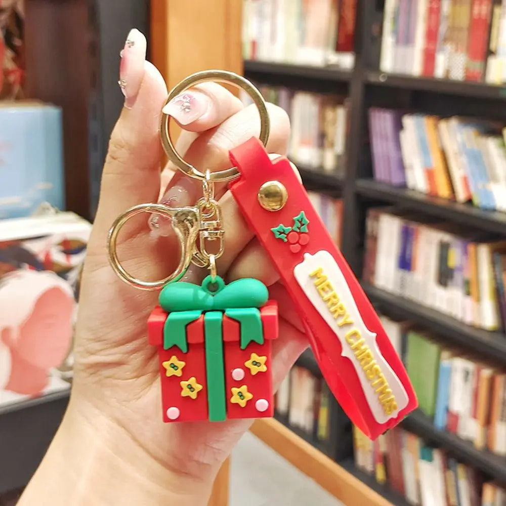 Santa Claus & Elk Christmas Keychain