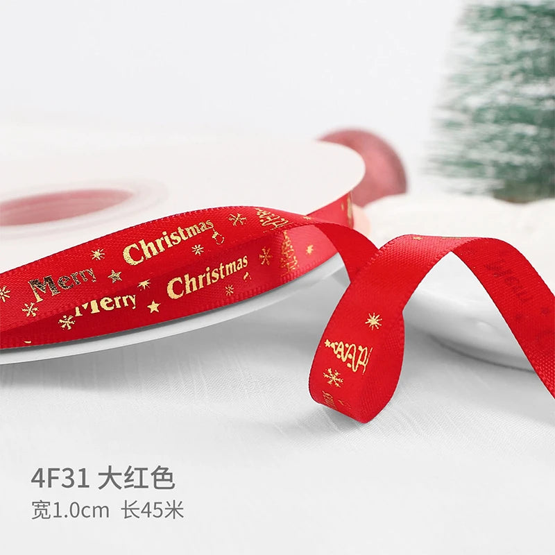 Printed Christmas Ribbon – 5 Yards Polyester Craft Ribbon