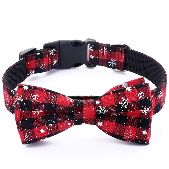 Christmas Plaid Dog Collar
